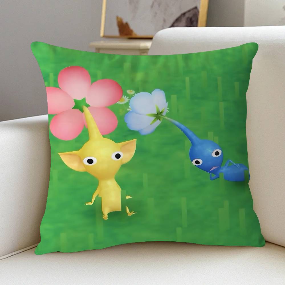P-Pikmin Pillowcase Toon Gift Cushion Cover Bedroom Home Sofa Chair Seat Decor Pillow Case