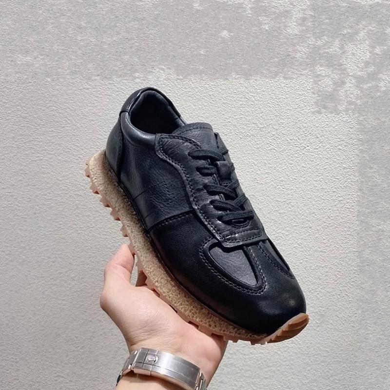 

Мужские кроссовки из натуральной кожи в стиле ретро на шнуровке, универсальные, на толстой платформе для увеличения роста, спортивные, для бега, джоггинга, скейтбординга, пэчворк 42 чёрный