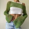 Girls' Spring/Summer/Autumn Festival Trendy Style Simple Casual Short Hollow Knitted Sweater Hoodie