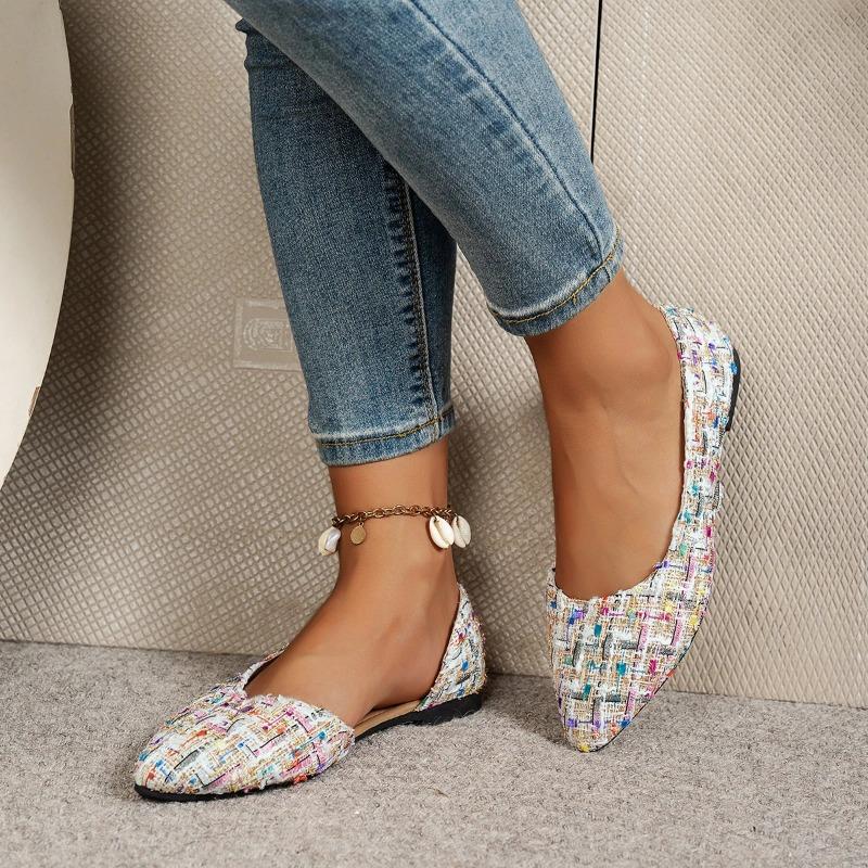 Classic Side-Cut Single Shoes, French-Style Temperament Pointed-Toe Flat Shoes