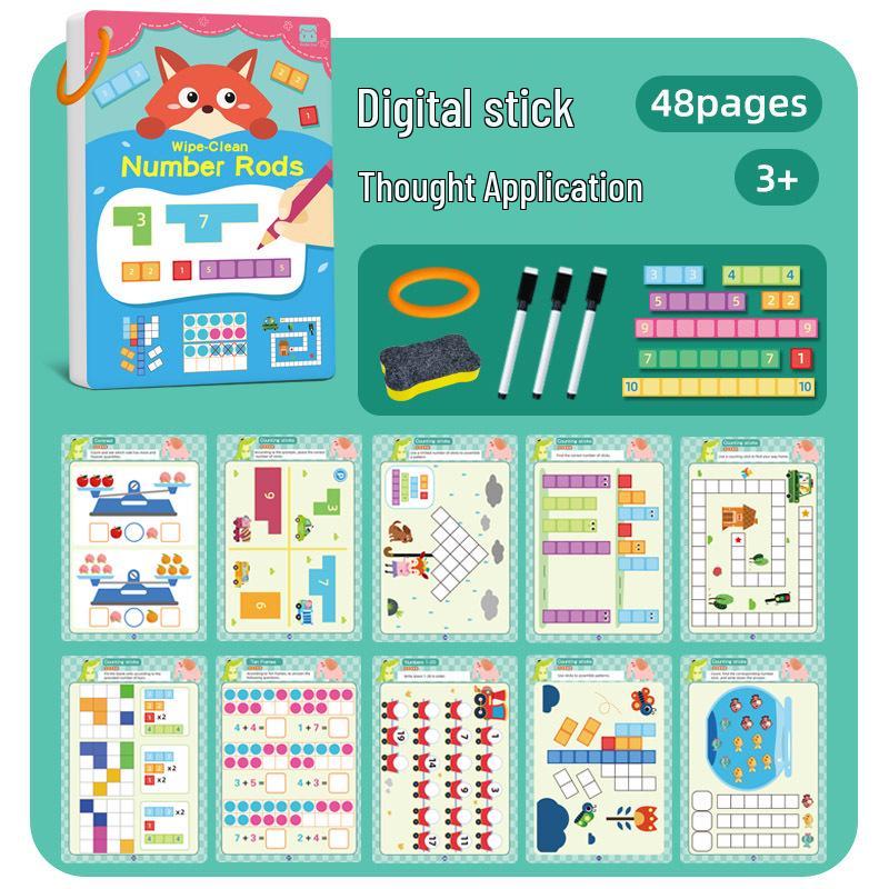 Kindergarten Erasable Pencil Control Practice Cards for Early Education