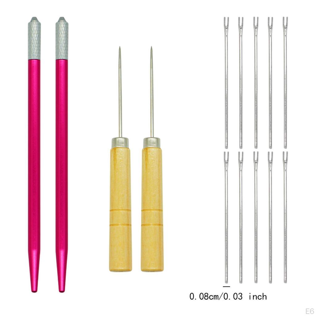 Doll Hair Insertion Tool Repair Portable Wig Accessories with Awl for Shop