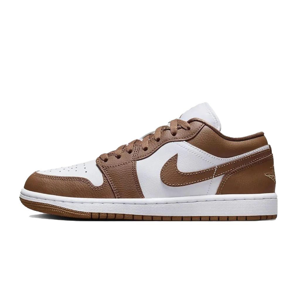 Jordan Air Jordan 1 Saturn Satellite Slip Resistant Abrasion Resistant Low Top Vintage Basketball Shoes Unisex Coffee DC0774-202(Team861-)