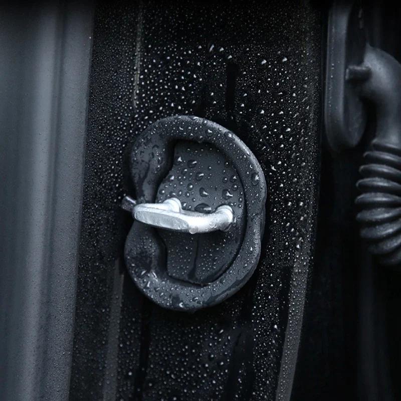 For Tesla New Model3 Highland 2024 Car Door Shock Absorber Flexible Car Door Lock Protector Silicone Car Door Lock Latches Cover