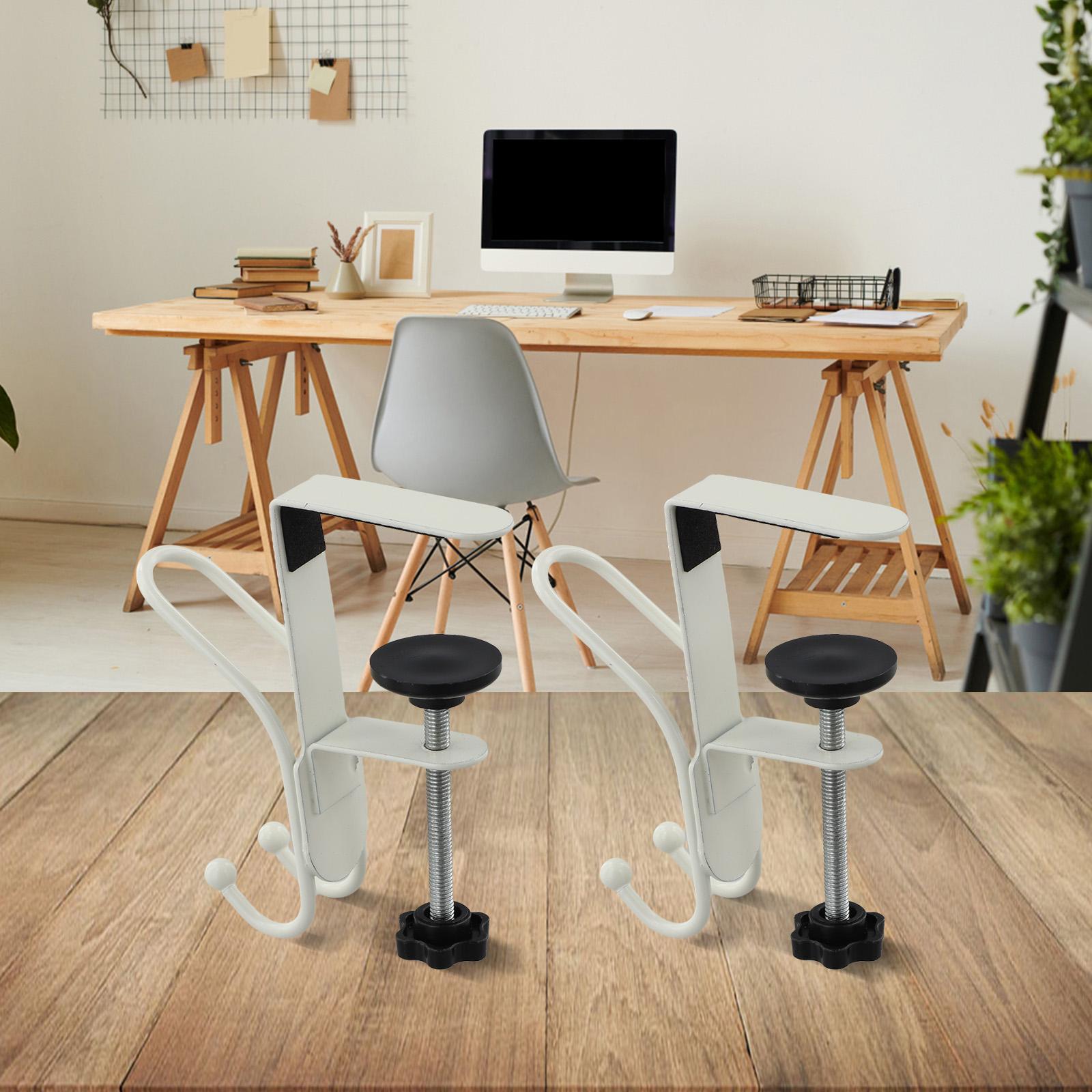 

Прочный регулируемый крючок-крепление на стол для наушников, сумок с легким вращением Milk yellow