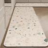 PVC Kitchen Floor Mat Modern Simple Waterproof Oil-proof Carpet Imitation Marble Pattern Large Area Balcony Leather Rug Alfombra
