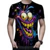 Bizarre Series 3D Digital Printed Men's Fashion Trendy Round Neck Short Sleeved T-shirt