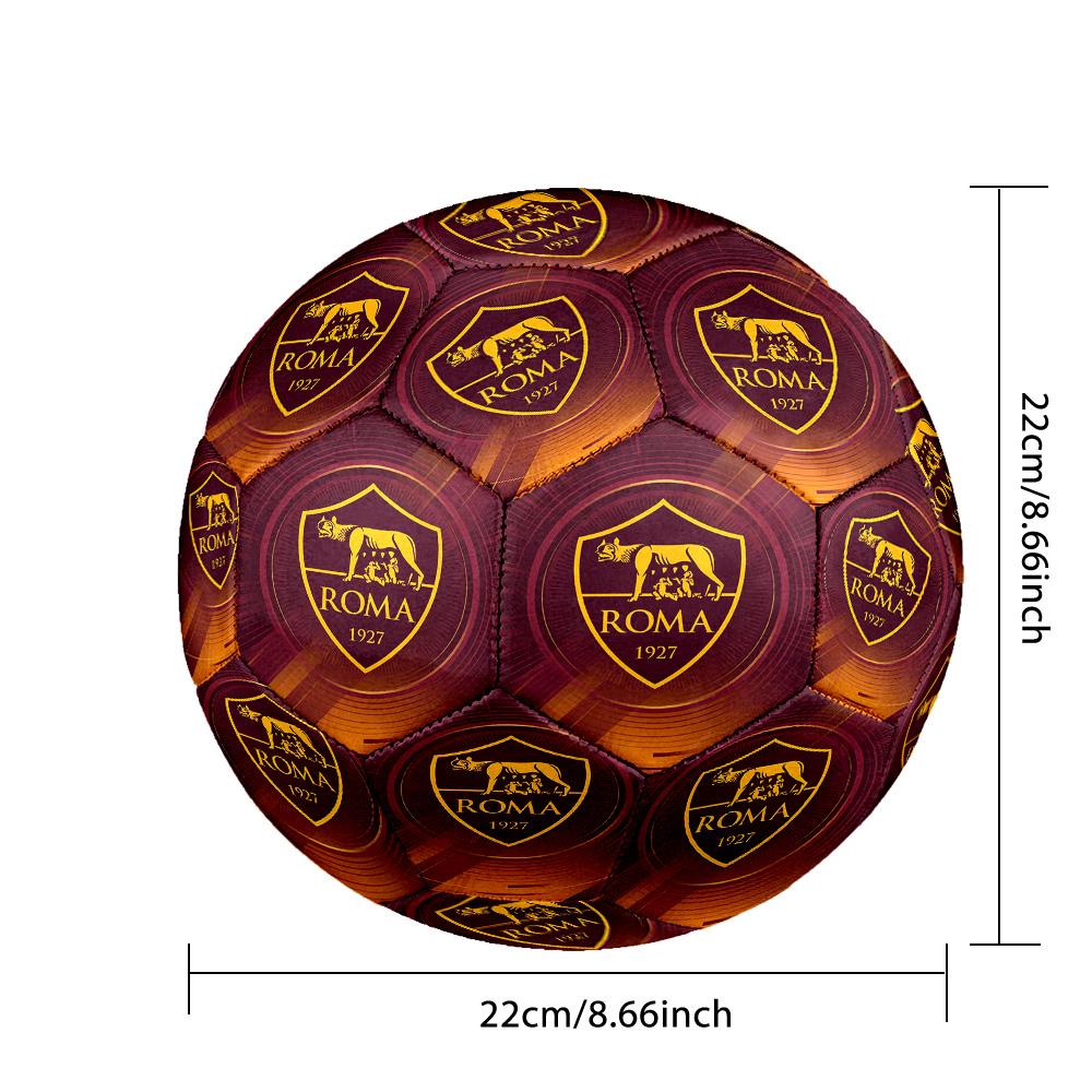 AS Roma Size 5 Football High Elastic Soccer Ball For Outdoor Competition Daily Training Play