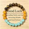 Tiger Eye & Black Hematite Natural Stone Bracelet - Multi-element Beaded Design