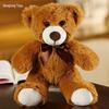 Rainbow Bow Tie Teddy Bear Plush Doll - 35cm Soft Festival Cushion