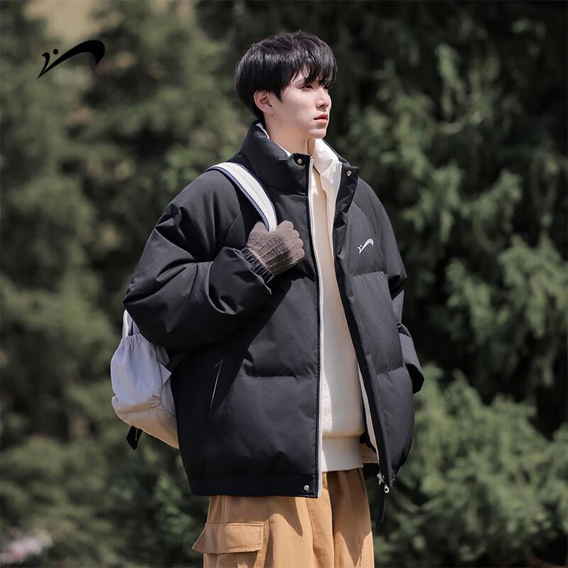 Guirenniao Men's Stand-Collar Thickened Padded Winter Jacket