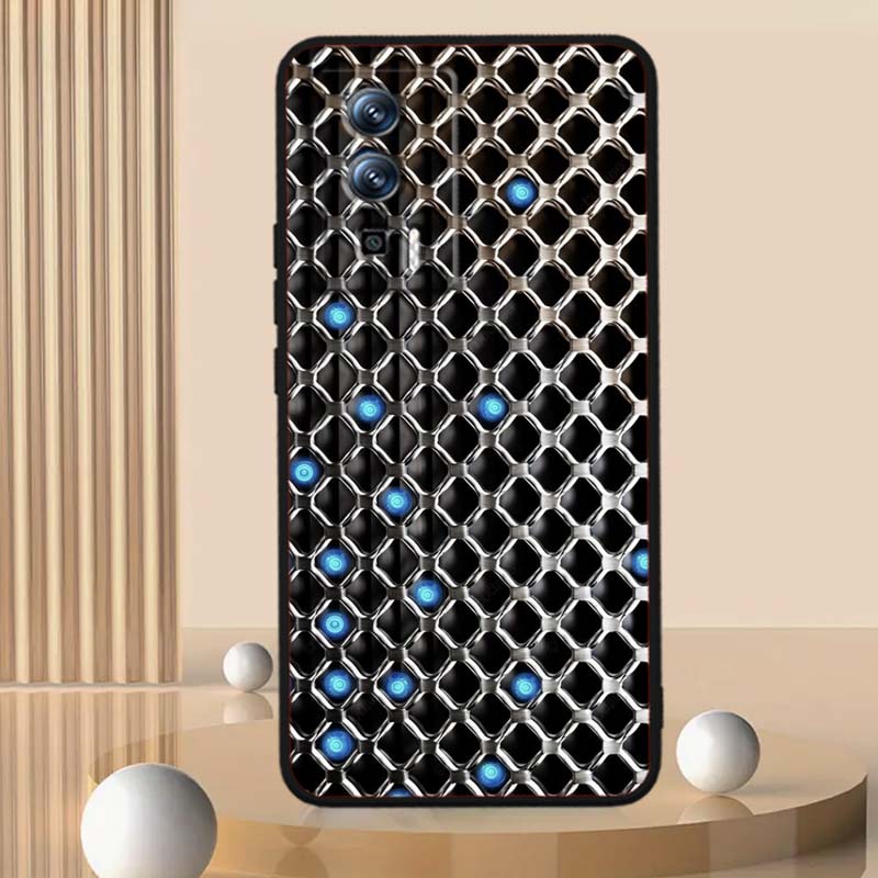 Creative metal style pattern For Xiaomi Redmi 12 13C 12C 13 10C 9T A2 9A 9C 7A Note 10S 8T 10 9 8 Pro 4G 5G Black Phone Case