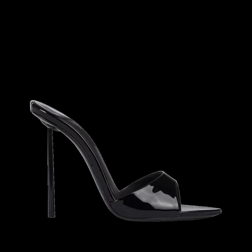 High Heels Pointed Fish Mouth Ultra-thin Heel Patent Leather Simple Cool Slippers New Wear Sexy Red Wedding Sandals Women