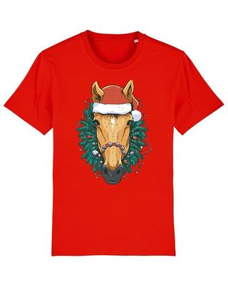 Kinder Weihnachten PFERD T-Shirt Geschenk Weihnachten Baumwolle Strumpffüller Jungen Mädchen