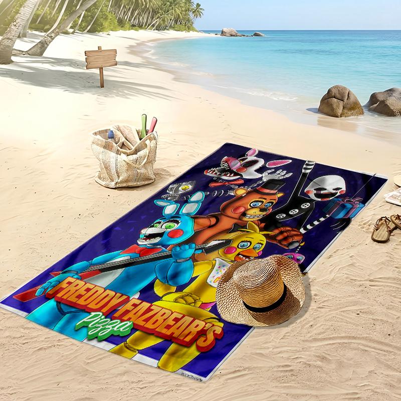 Five Nights at Freddy’s Beach Towel, Soft Absorbent Quick‑Dry Towel for Beach Pool Swimming Travel Home