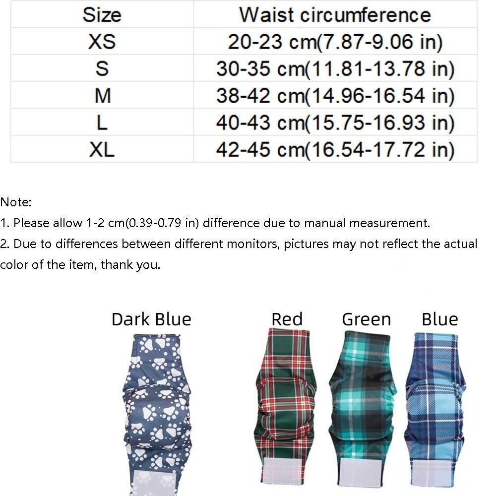 Leak Proof Dog Diapers Washable Breathable Male Dog Belly Wrap Dog Paw Pattern Adjustable Dogs Safety Pants Travel Use