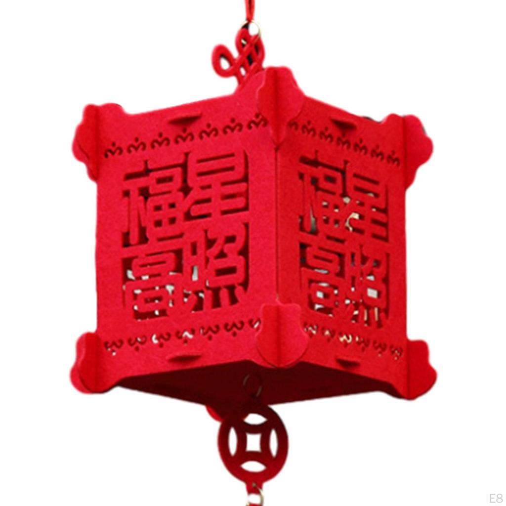Chinese Lantern Lucky Decorative,Cube, Spring Festival Decor Year for Wedding