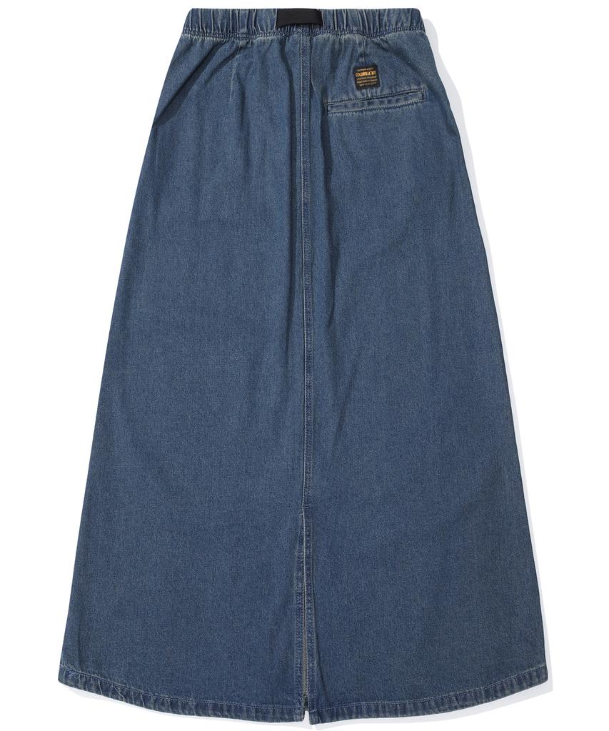 Columbia University M-Label Belted Denim Long Skirt Midnight Jeans