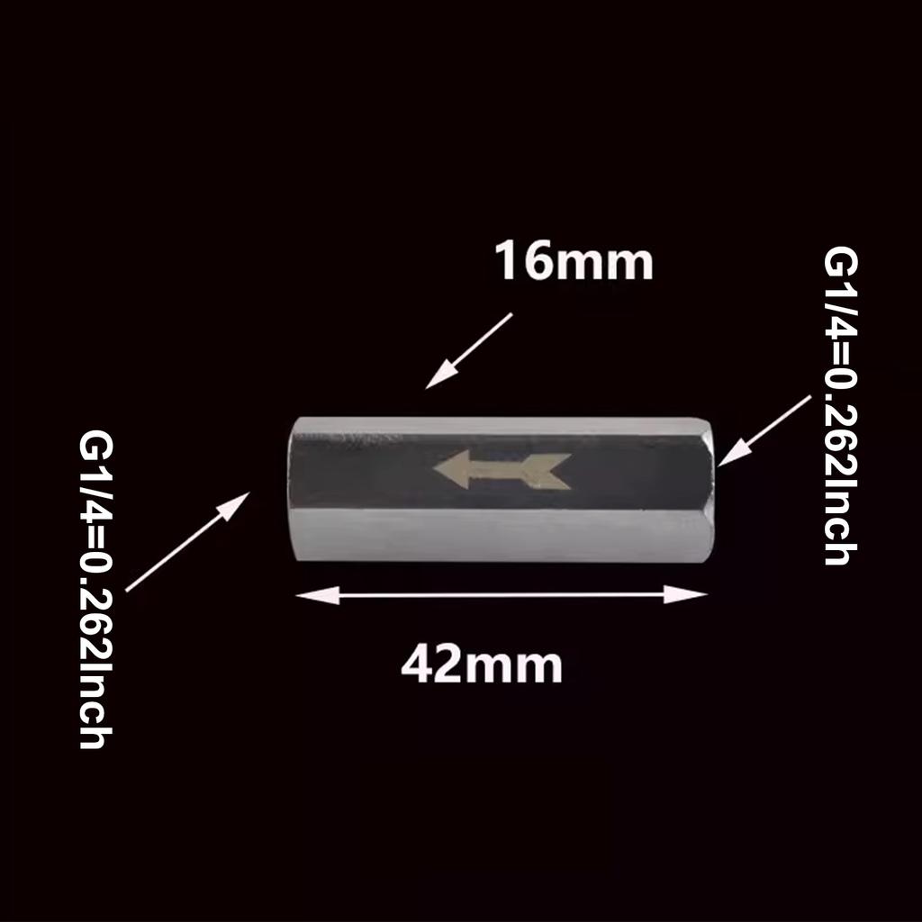 Nickel Plated Male Female thread 1/8" 1/4" 3/8" 1/2" Gas One Way Valve Air Brass Valve Pneumatic Check Valve Hexagonal Copper