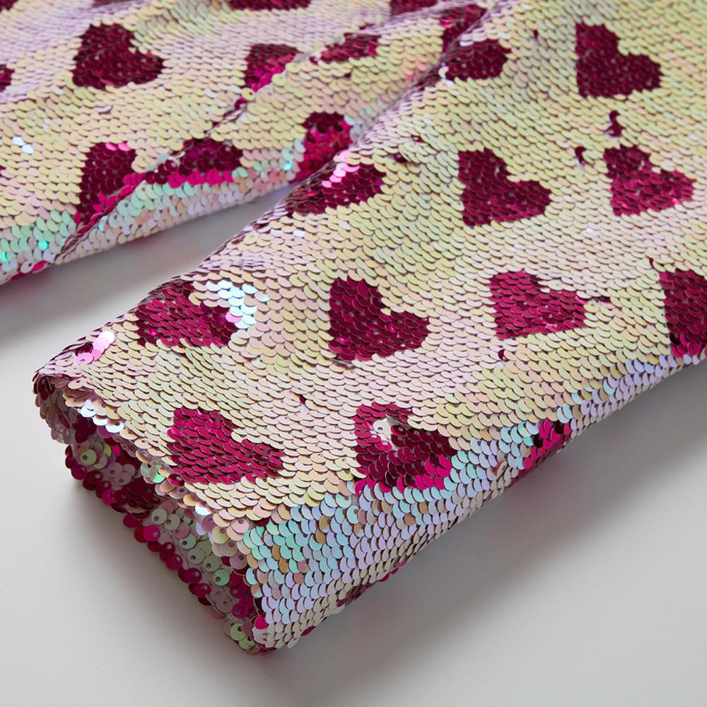 PYJTRL Mens Fashion Love High Density Shiny Sequin Suit Jacket Blazer