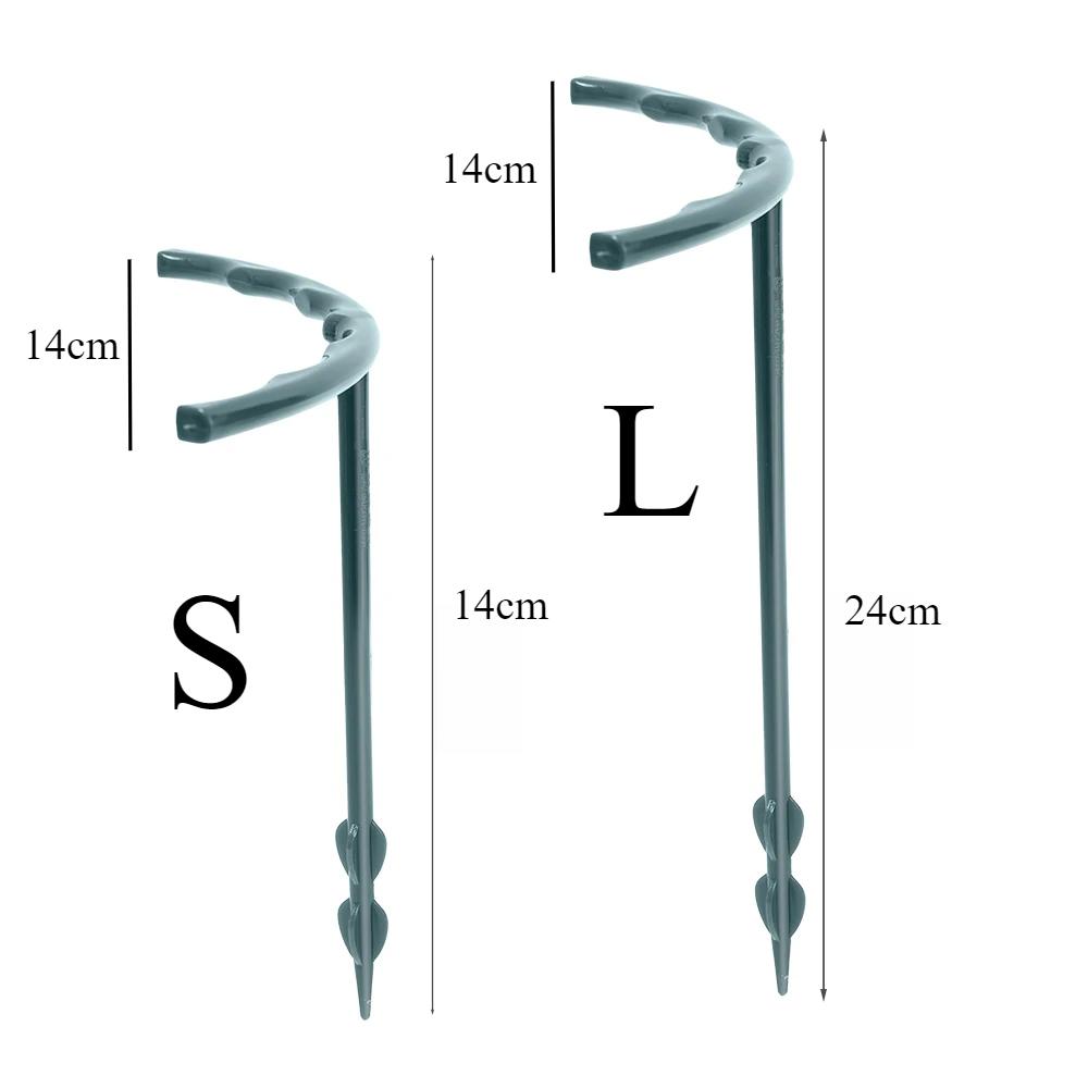 

Зеленый каркас для поддержки растений, полукруглый фиксирующий стержень для теплицы, опора для комнатных цветущих растений и вьющихся растений, колышек L-24PCS