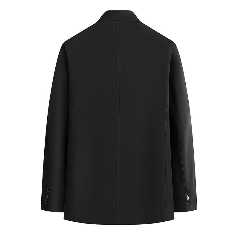 Medium and old cadre clothing men's autumn dad clothing medium and long jacket business casual solid color lapel administrative jacket