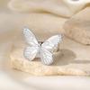 Opening Finger Rings Adjustable Finger Rings Butterfly Rings Finger Jewelry Stainless Steel Texture for Fashion Lover