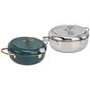 304 Stainless Steel Frying Pot Temperature Controllable Mini Cooking Fryer with Thermometer for Kitchen
