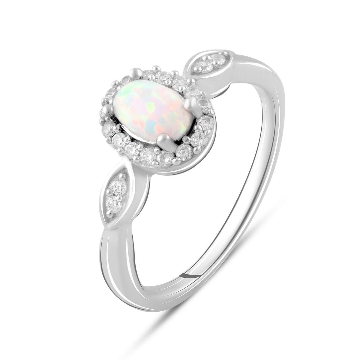 

Срібна каблучка з опалом 0.17ct (2085614) 2.17 гр. 925 проби 17