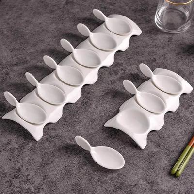 Ceramic Dining Plate Caviar Spoon Seasoning Dish Snack Bowl Dessert Plate Dim Sum Dish Sashimi Plates Fruit Bowl Sushi Plates