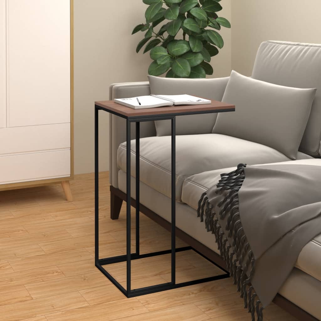Side Table, Black, 40x30x59 Cm, Wood-based Material