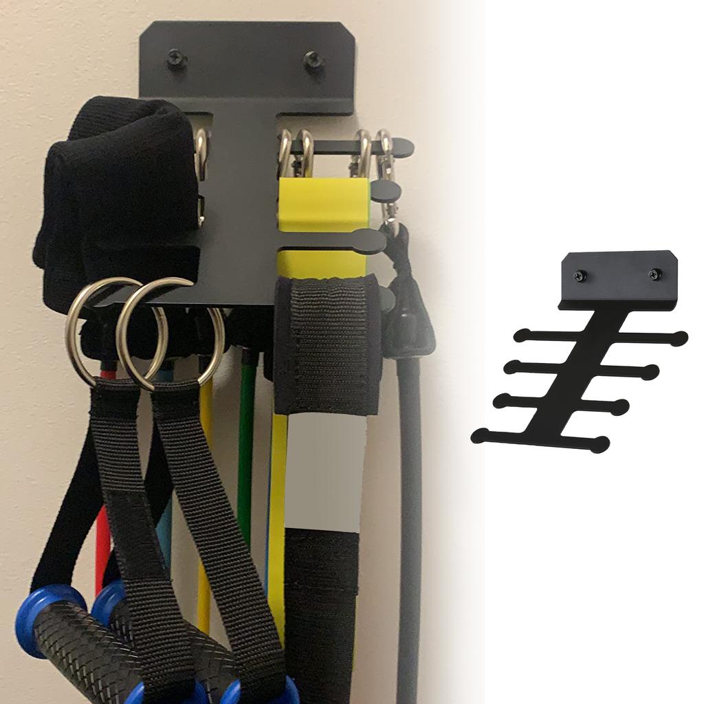 Metal Resistance Band Rack Storage Hanger Wall Mount Gym Equipment Organizer Home Gym Storage Rack Easy to Install