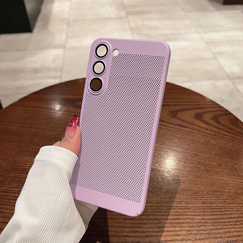 Comes With Lens Film Breathable Heat Dissipation Cooling Case For Samsung Galaxy A53 A54 A25 A24 A15 PC Hard Back Cover