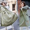 Winter Jacket Women Parka Clothes Long Coat Wool Liner Hooded Jacket Fur Collar Thick Warm Snow Wear Padded Parka