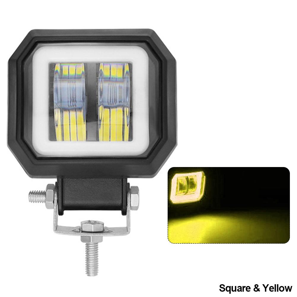 12V 24V Waterproof LED Bar Offroad 20W LED Work Light 6D LED Angel Eyes Light Bar For SUV ATV Truck Boat 4x4 Motorcycle