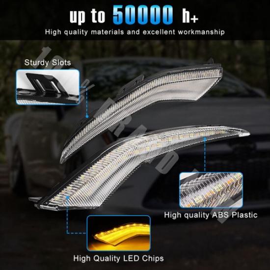 For 20-22 Toyota Corolla LE Front Bumper LED Daytime Running DRL Fog Lights Lamp