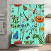 Green Dragonfly Butterfly Shower Curtain Waterproof Bath Decor Customizable 3D Printing Home Decoration