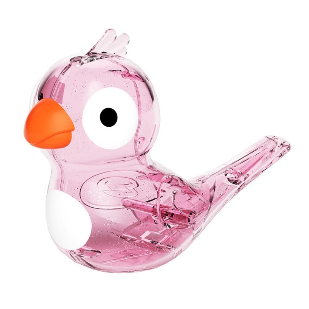 Cartoon Water Bird Whistle Transparent with Lanyard Whistling Birds Toy Educational Musical Instrument Plastic Whistle