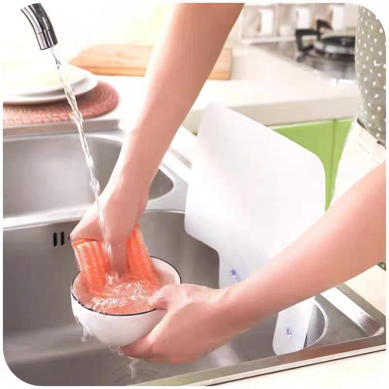 1Pc Kitchen Sink Splash Guard with Suction Cups – Waterproof PVC Flaps for Dish, Fruit Vegetable Washing, Anti-Splash Screen