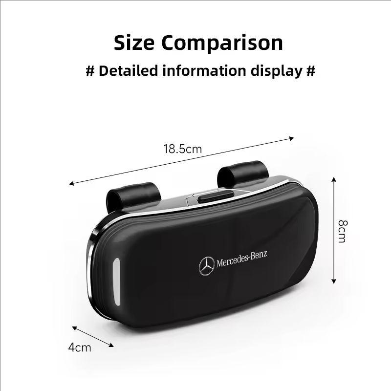 TVE4 Car Visor Sunglasses Glasses Case Glasses Holder Clip Box Accessories For Mercedes Benz AMG GLC W203 W206 W220 W205 W211 W212