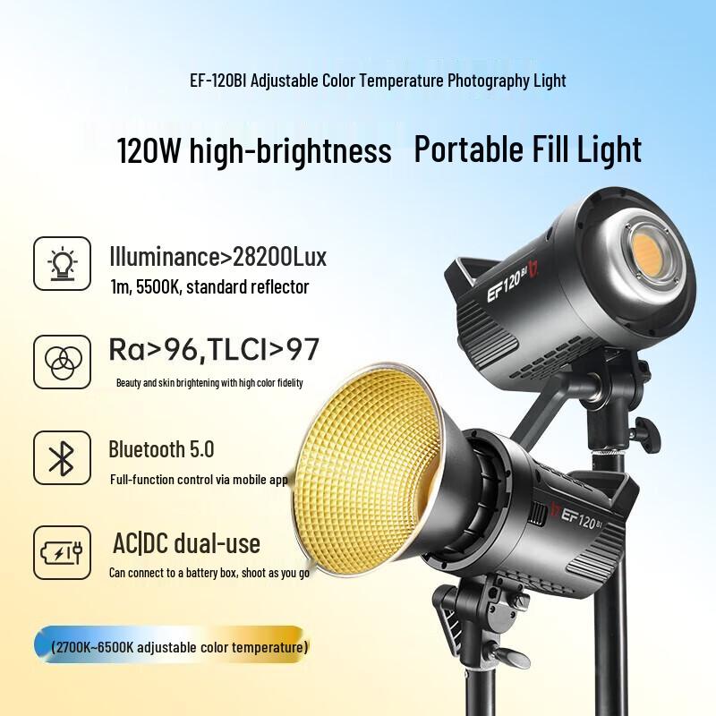 Jinbei EF-120BI Portable Bi-Color LED Video Light