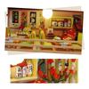 Moin Moin Miniature Dollhouse Kit Two-Story Sushi Restaurant with LED Light Sakura Design 2006DH154