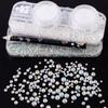 12 Grid Mixed Size Nail Art Flat Bottom Diamond 12 Grid Set Nail Art Resin Aurora Butterfly High Shiny Diy Nail Art Diamond