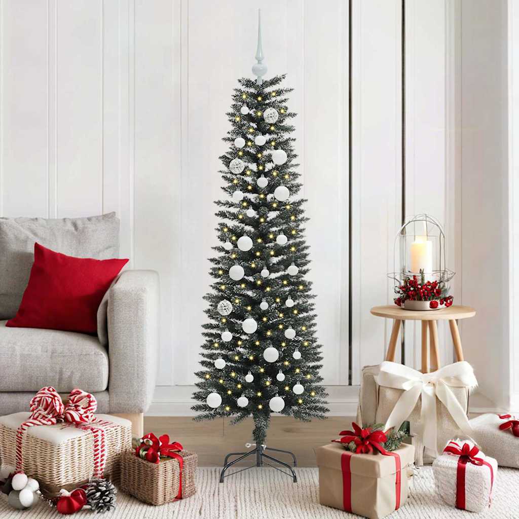 Artificial Christmas Tree with 150 LEDs and Stand Green 150 cm