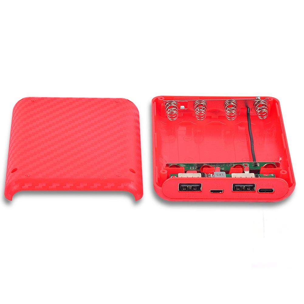 1pc 4 Slots Battery Box Charging Case Power Bank Charger Shell Power Supply Housing Power Tool