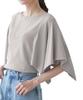 ROPE PICNIC Knit Pullover UV Cool To the Machine Scarf Sleeve Gray [Easy Care, Protection, Touch, Washable] Knit, Women's, (09)