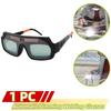 Dimming Welding Glasses Solar Powered Soldering Glasses Automatic Darkening Goggles  Working