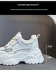 Spring 2025 Women's Height-Enhancing Dad Shoes: Korean Fashion, Thick-Sole & Heel Casual Sneakers