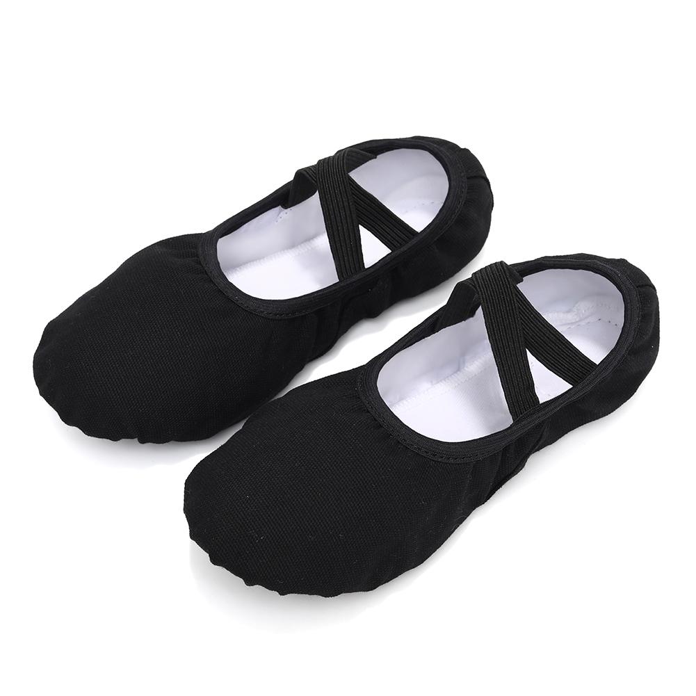 

Розовые парусиновые танцевальные туфли балетки мягкие туфли для взрослых обувь для йоги танцевальные кроссовки для девочек женщин 32 чёрный