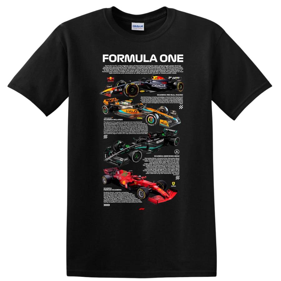Футболка с изображением гоночных автомобилей Формулы-1 F1 Автогонки Фан-футболка Спортивная одежда S